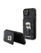 Karl Lagerfeld iPhone 15 Plus / 14 Plus Hülle Case Cover Stand Cardslot Schwarz