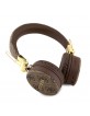 Guess Bluetooth 5.3 Over Ear Headphones 4G Metal Logo Brown