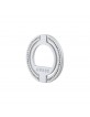 Guess Ring für iPhone mit MagSafe Stand Rhinestone Strass Silber