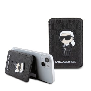 Karl Lagerfeld Magsafe Wallet Card Slot Stand Ikonik Schwarz