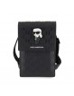 Karl Lagerfeld Smartphone Bag Saffiano Ikonik Monogram Black