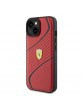 Ferrari iPhone 15 Hülle Case Cover Twist Metal Logo Rot
