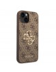 Guess iPhone 15 Plus Case Cover 4G Big Metal Logo Brown