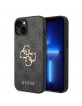 Guess iPhone 15 Hülle Case Cover 4G Big Metal Logo Grau