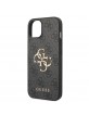 Guess iPhone 15 Hülle Case Cover 4G Big Metal Logo Grau