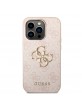 Guess iPhone 15 Pro Hülle Case Cover 4G Big Metal Logo Rosa