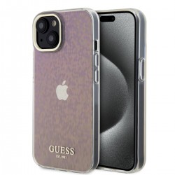 Guess iPhone 15 Hülle Case Cover Mirror Disco Faceted Rosa Pink