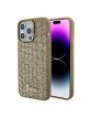 Guess iPhone 15 Pro Max Hülle Case Cover Script Metal Disco Gold