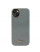 Guess iPhone 15 Plus Case Cover Glossy Script Glitter Green