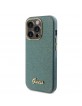 Guess iPhone 15 Pro Case Cover Glitter Glossy Script Green