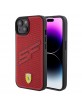 Ferrari iPhone 15 Hülle Case Cover Perforated SF Rot
