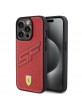 Ferrari iPhone 15 Pro Case Cover Perforated SF Red
