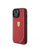 Ferrari iPhone 15 Hülle Case Cover Perforated Reflective Rot