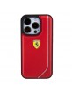 Ferrari iPhone 15 Pro Case Cover Perforated Reflective Red