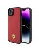 Ferrari iPhone 15 Hülle Case Cover Carbon MagSafe Rot
