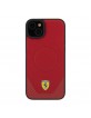 Ferrari iPhone 15 Plus Case Cover Carbon MagSafe Red