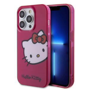 Hello Kitty iPhone 15 Hülle Case Cover Kitty Kopf Rosa Pink