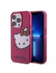 Hello Kitty iPhone 15 Pro Hülle Case Cover Kitty Kopf Rosa Pink