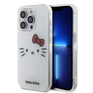 Hello Kitty iPhone 15 Pro Hülle Case Cover Kitty Gesicht Weiß