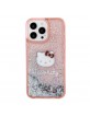 Hello Kitty iPhone 14 Pro Max Hülle Case Cover Liquid Glitter Charms Rosa Pink
