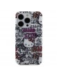 Hello Kitty iPhone 14 Pro Hülle Case Cover Graffiti Tags Weiß