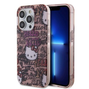 Hello Kitty iPhone 15 Hülle Case Cover Graffiti Tags Rosa Pink