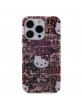 Hello Kitty iPhone 15 Pro Case Cover Graffiti Tags Pink