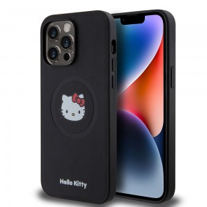 Hello Kitty iPhone 15 Pro Max Case Magsafe Kitty Head Black