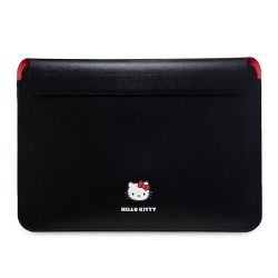 Hello Kitty Notebook Laptop Tablet Tasche Hülle 14" Metal Logo Schwarz