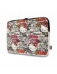 Hello Kitty Notebook Laptop Tablet Case Cover 14" Graffiti Beige