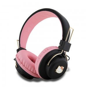Hello Kitty On Ear Headphones Metal Logo Bluetooth 5.3 Pink
