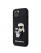 Karl Lagerfeld iPhone 15 Plus Case Silicone Karl Choupette 3D Black