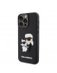 Karl Lagerfeld iPhone 15 Pro Max Case Silicone Karl Choupette 3D Black