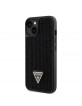 Guess iPhone 15 14 13 Hülle Case Cover Triangle Strass Schwarz