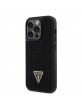 Guess iPhone 15 Pro Hülle Case Cover Triangle Strass Schwarz