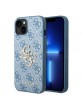 Guess iPhone 15 Case Cover Big Metal Logo 4G Blue