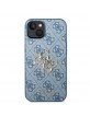 Guess iPhone 15 Case Cover Big Metal Logo 4G Blue