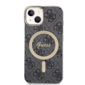 Guess iPhone 15 Hülle Case Cover 4G MagSafe IML Schwarz