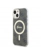 Guess iPhone 15 Case Cover 4G MagSafe IML Brown