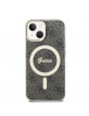 Guess iPhone 15 Hülle Case Cover 4G MagSafe IML Braun