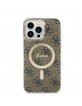 Guess iPhone 15 Pro Max Case Cover 4G MagSafe IML Brown