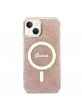 Guess iPhone 15 Hülle Case Cover 4G IML MagSafe Rosa Pink