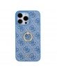 Guess iPhone 15 Pro Case Cover 4G Ring Stand Holder Blue