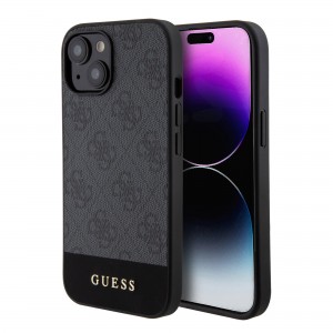 Guess iPhone 15 Case Cover MagSafe 4G Stripe Black