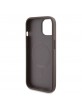 Guess iPhone 15 Hülle Case Cover MagSafe 4G Stripe Braun