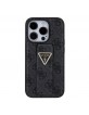 Guess iPhone 15 Pro Case Grip Stand Strass Diamond Gray