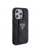 Guess iPhone 15 Pro Case Grip Stand Strass Diamond Gray