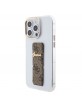 Guess iPhone 15 Pro Case Grip Case Stand Metal Cover 4G Transparent