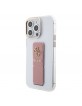 Guess iPhone 15 Pro Hülle Case Stand Grip Metal 4G Cover Transparent