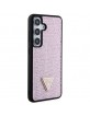 Guess Samsung S24 Case Triangle Crystals Rhinestones Pink